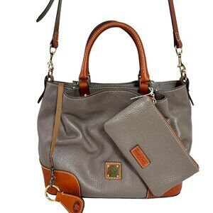 Dooney & Bourke Gray and Brown Satchel